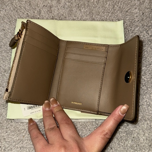 Burberry Chestnut Beige Compact Wallet! - Picture 5 of 7